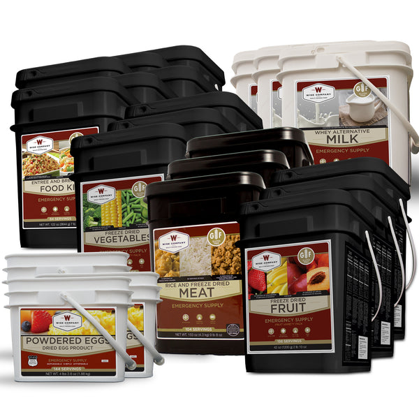 Gluten Free Ultimate Kit – 6 Month Supply for 1 Person - 6 GF 84 Serving, 3 Milk , 3 GF Fruit, 3 GF Veggie, 3 GF Protein & 3 Egg