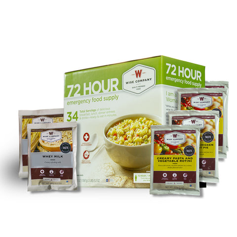 Ultimate 72 Hour Kit (72 Servings, Water Filter, Fire)