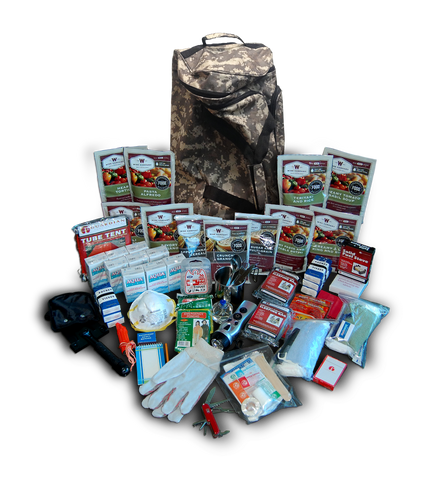 2 Week Deluxe Survival Backpack 27 lbs 20x16x10 CAMO)