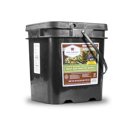 60 Serving Gourmet Freeze Dried Meat Bucket