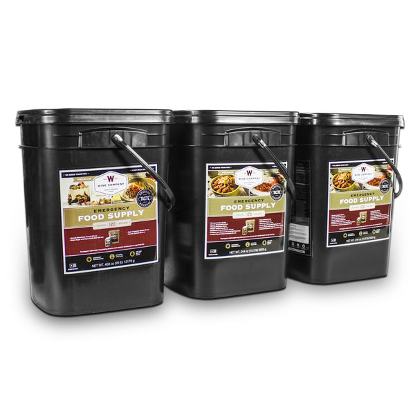 360 Serving Package - 62 lbs - Includes: 2 - 120 Serving Entrée Buckets and 1 - 120 Serving Breakfast Bucket