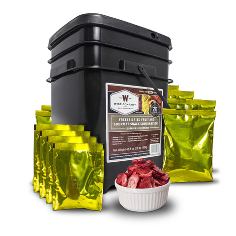 120 Serving Freeze Dried Fruit and Gourmet Snack Combination