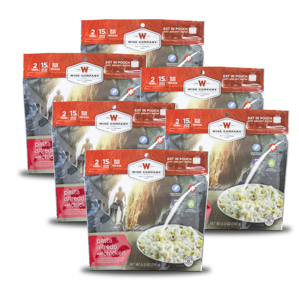 6ct Pack - Outdoor Pasta Alfredo with Chicken (2 Serving Pouch)